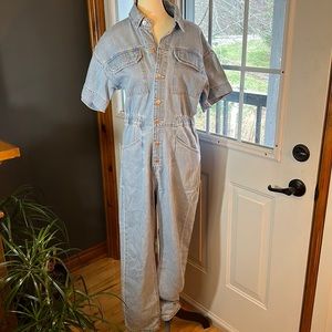 We The Free Light Blue Denim Jumpsuit